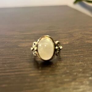 Vintage Arya Sterling Silver And Moonstone Ring Boho 8
